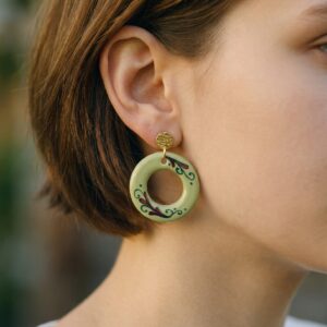 orecchini-earrings-grottega-laterza-puglia-ceramic-cerchio-verde-pistacchio