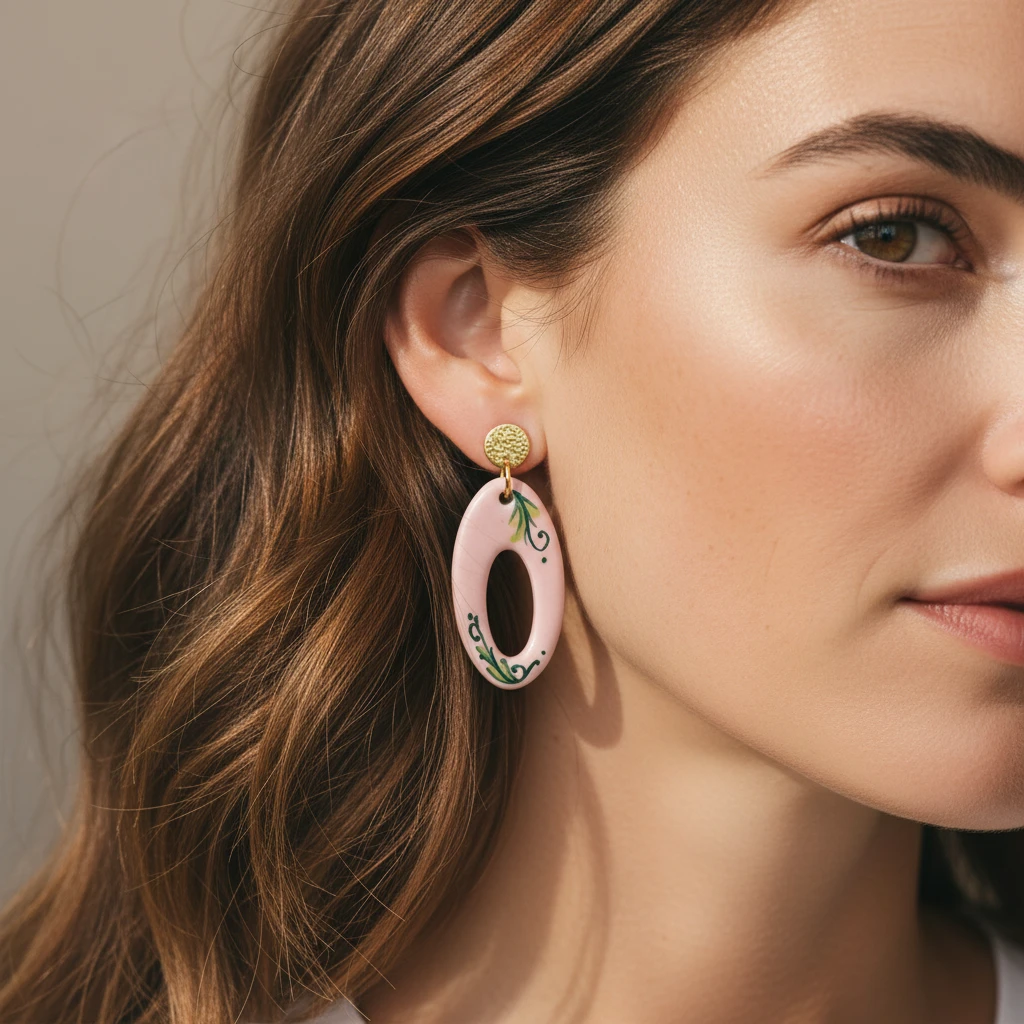 orecchini-earrings-grottega-laterza-puglia-ceramic-ovale-rosa